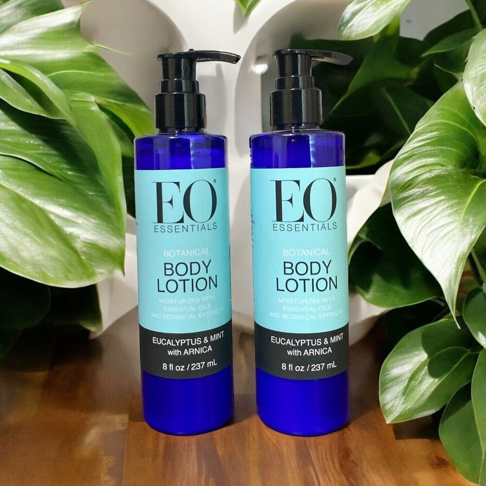 (2 Pack) EO Essential Oils - Eucalyptus & Mint with ARNICA - BODY LOTION, 8 oz